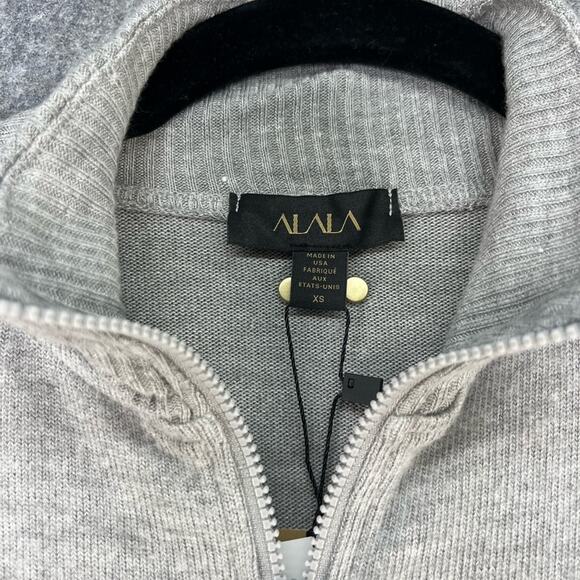 ALALA Sweater Women's XS New Gray Wander Quarter Zip - Picture 8 of 11